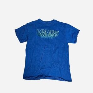 Levi's Blue Graphic‎ Logo T-Shirt | Men's Medium | Vintage Style Streetwear